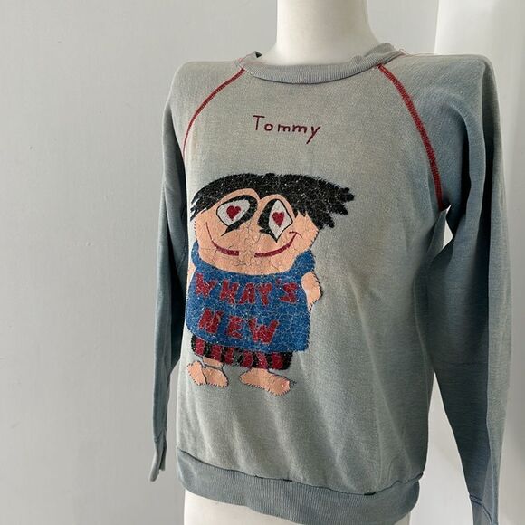 Vintage 1950s Worn To Perfection TOMMY Crewneck Sweatshirt - Picture 10 of 11